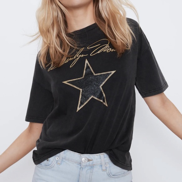 Zara marilyn monroe t shirt Clearance